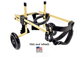 Pets and Wheels Dog Wheelchair - For S/M Size Dog - Color Tan 20-45 Lbs - $189.99