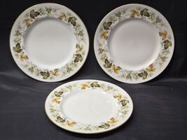 Vintage ROYAL DOULTON 8&quot; Salad Plate LARCHMONT Pattern - Set Of 3 - England - $33.54 CAD