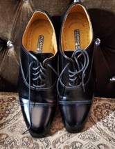 Florsheim Men&#39;s Corbetta Oxford Size 10  Cap Toe Black Leather Dress Sho... - £47.96 GBP
