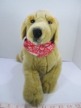 Dakin Huggables Roxie Golden Retriever Puppy Dog Plush 11&quot; w/Bandana Realistic - £13.98 GBP