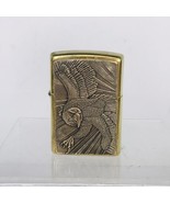 Vintage 1995 Brass Zippo Lighter Soaring Bald Eagle J XI Patriot USA Rar... - $123.70