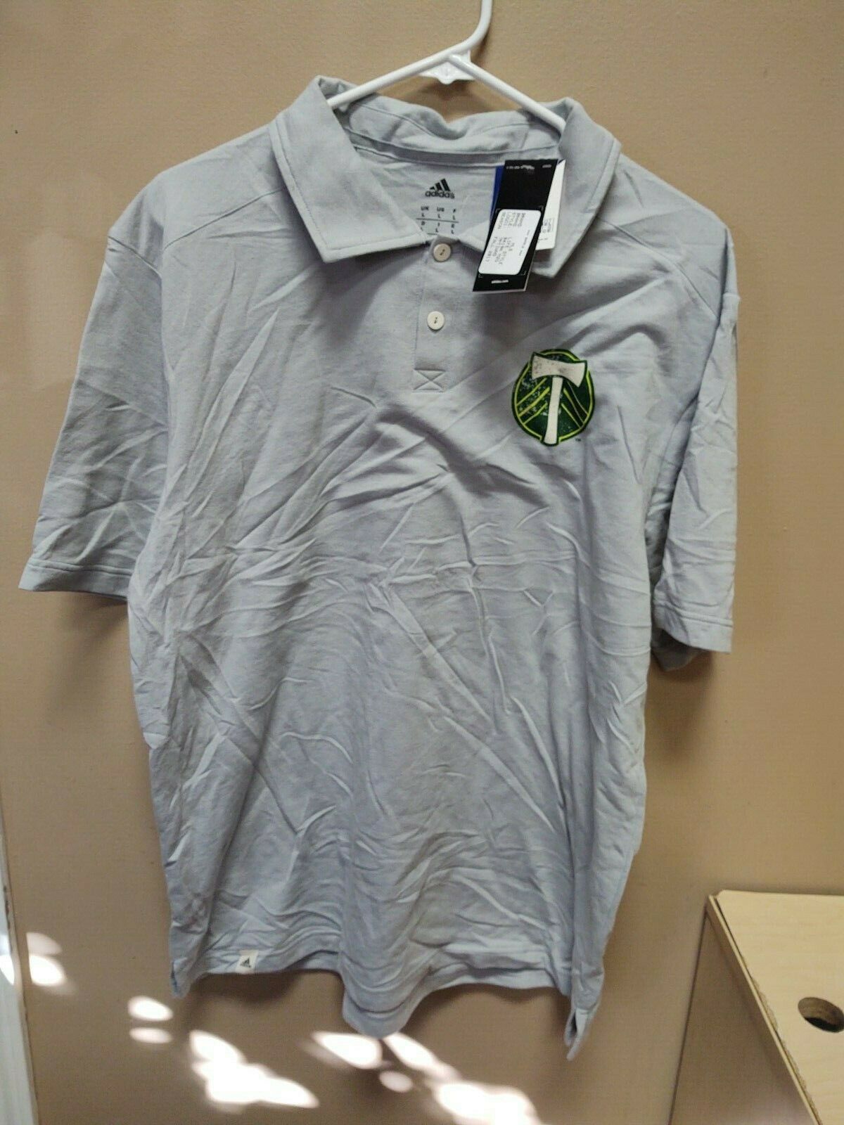 Primary image for New Adidas MLS Portland Timbers Grey Lifestyle Polo Mens SZ Large B419A