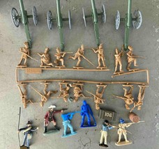 ESCI plastic british napoleonic figures, and 4 cannons plus misc items s... - $20.00