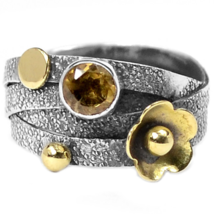 Special Sale, Adorable Small Citrine Ring, Size 8 or Q, 925 Silver and C... - £14.65 GBP