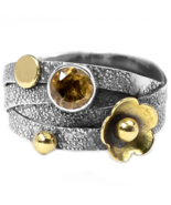 Special Sale, Adorable Small Citrine Ring, Size 8 or Q, 925 Silver and C... - £14.53 GBP