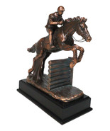 Equestrian Racing Galloping Horse with Jockey Bronze Electroplated Figurine - €98,94 EUR