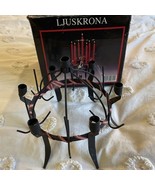 LJUSKRONA Swedish Traditional Chandelier St Lucia Black Candle Holder - $40.72 CAD