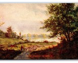 Artist Landscape View on Shores of the Wabash River Indiana IN DB Postca... - $3.97
