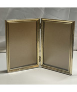 Bi-fold Vintage Embossed Gold Tone Metal Double Hinged 5” X 7” Picture F... - £8.28 GBP