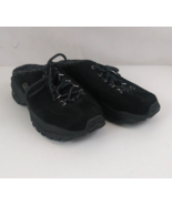Skechers D&#39;Lites Sport Black Leather Fleece Lined Slides Shoes Women&#39;s S... - $49.49