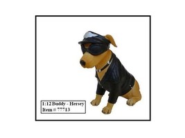 Biker&#39;s Dog &quot;Buddy Hersey&quot; Figure For 1:12 Models by American Diorama - $20.62