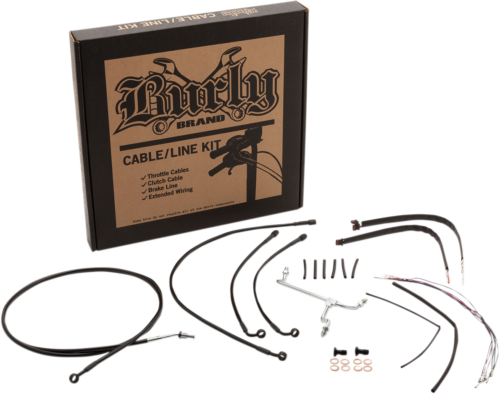 Burly Cable and Brake Line Kits 14in. Gorilla Bars Black B30-1170 - $402.95