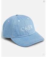 New J Crew Denim Cotton Chambray Blue Logo Embroidered Baseball Cap Hat ... - £19.68 GBP