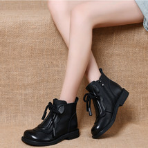 Winter Fashion Ankle Boots Genuine Leather Short Boots Soft Casual Women Shoes W - £99.79 GBP