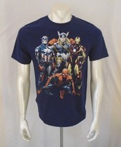 Marvel Tee Men&#39;s Blue Short Sleeve Graphic Crew Neck T Shirt Size Medium - $9.41