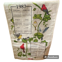 Case IH Cloth Calendar 1987 Spring Birds Finch Cardinal Blue Jay Wren - £11.69 GBP
