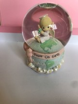 2003 Precious Moments Musical Water Snow Globe  Joy To The World  Peace ... - $33.65