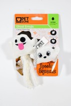 1 Pet Zone Ghost Emojis Catnip Filled Toy Meow-e-Ween Spookin&#39; Squeaks N... - $10.42