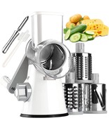 Rotary Cheese Grater with Handle Vegetable Cheese Shredder Slicer Grater... - $62.86