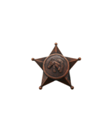 Vintage copper tone horse equestrian star emblem scarf clip - $20.56 CAD