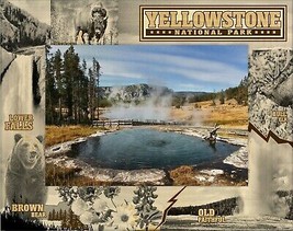 Yellowstone National Park Landmarks Laser Engraved Wood Picture Frame (5 x 7) - £24.69 GBP