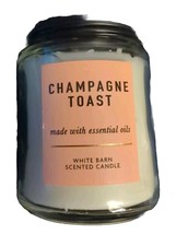 White Barn ~ Bath &amp; Body Works Champagne Toast Single Wick Candle ~ New 7oz Rare - £6.68 GBP