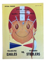 Philadelphia Eagles Contre Pittsburgh Steelers Octobre 12 1952 Jeu Progr... - £46.40 GBP