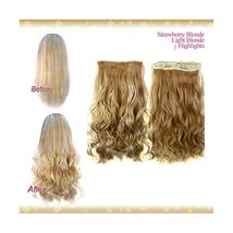Wiwigs  Half head 1 Piece clip In Curly Strawberry Blonde Hair Extension  - $30.00