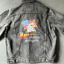 Vintage Harley-Davidson Denim Jean Jacket Born in the USA Eagle - Men&#39;s ... - $71.20