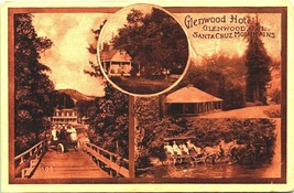 Seppia Multi Vista Glenwood Hotel Santa Cruz Contea Ca 1913 Cartolina D4 - £28.21 GBP