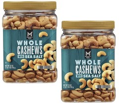 2 Packs Member&#39;s Mark Roasted Whole Cashews with Sea Salt (33 oz.) Great... - $34.75