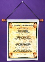 A Firefighter&#39;s Husband&#39;s Prayer - Personalized Wall Hanging (301-1) - $18.99