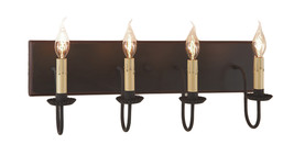 Four Arm Vanity Light in Sturbridge Black with Red - £227.87 GBP