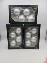 Krebs Silver Pearl Bethlehem 2 5/8&quot; Lacquer Christmas Balls - £23.18 GBP