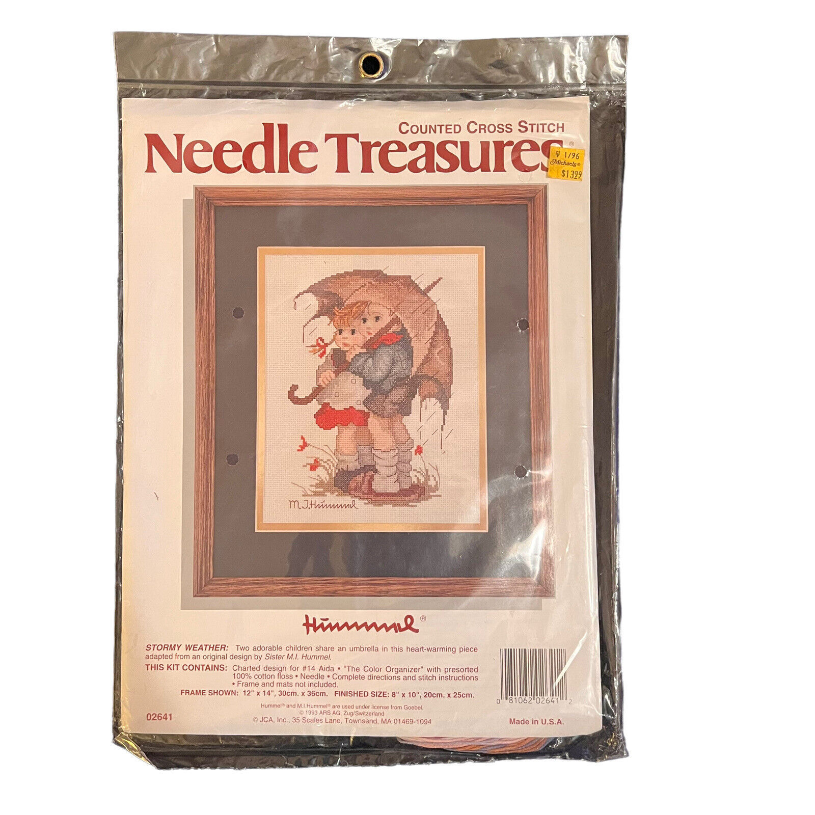 JCA 1993 Needle Treasures Hummel Stormy Weather Counted Cross Stitch Kit 02641 - $10.39