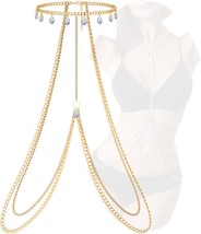 Rhinestone Body Chains Jewelry For Women And Girls Belly Waist Chain Bikini Beac - £24.96 GBP