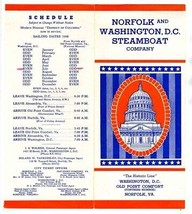Norfolk and Washington DC Steamboat Co. 1948 Brochure Deck Plan Schedule... - £42.95 GBP