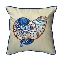 Betsy Drake Betsy&#39;s Nautilus Shell Extra Large 22 X 22 Indoor Outdoor Pillow - £54.50 GBP