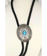 Tommy Singer Turquoise Sterling Large Bolo Leather Tie - £992.39 GBP