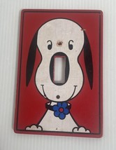 Rare Vintage Snoopy Wooden Switchplate Cover Counterpoint San Francisco 1970s - £14.72 GBP