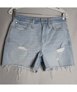 Madewell Shorts Womens Size 27 Junior Denim High-Rise Distressed Frayed Hem - $28.70