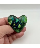 Handmade Dichroic Glass Heart Object de Arté Keepsake- “You Are Loved&quot; #... - $45.00
