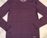 Xtek Athletic Top medium Purple zig zag Print Long Sleeves - £15.17 GBP
