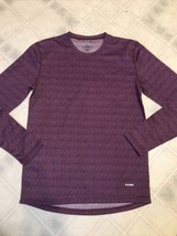 Xtek Athletic Top medium Purple zig zag Print Long Sleeves - £15.17 GBP
