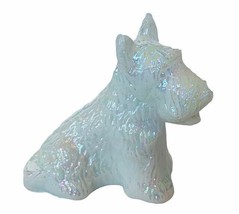 Scottish Terrier Boyds Glass figurine Schnauzer Scottie Scotty dog White sparkle - £23.70 GBP
