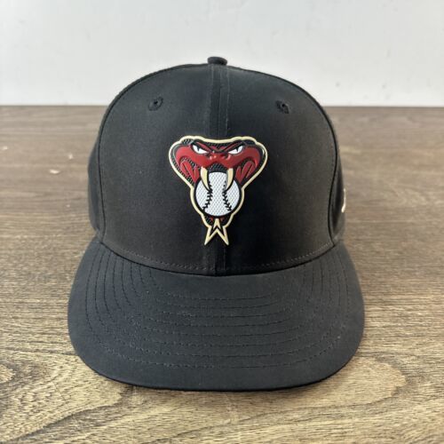 Arizona Diamondbacks Hat Cap New Era Size 7 3/8 Fitted Black Red 59Fifty MLB - $18.52