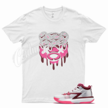 White DRIPPY T Shirt for J1 Zion 1 Marion Metallic Burgundy Pink One - £20.49 GBP+