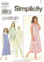 Simplicity 8589 2-Hour Maternity Dress Top Jumper Pants Shorts 6,8,10 UNCUT FF - £9.74 GBP