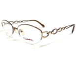 Visage Eyeglasses Frames Jersey PNK Rose Gold Champagne gold Oval 52-17-130 - $46.53