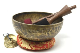 10 inches Full moon Tibetan Bowl Himalayan singing bowl-healing, Yoga Se... - $134.32